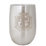 9 oz. Double Wall Vacuum Insulated Stainless Wine Glass Laser Engraved with Logo