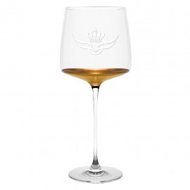 20 K Gold Dipped Wine Glass (16 oz.) with Logo