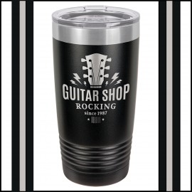 Custom Imprinted 20 oz Black Stainless Steel Polar Camel Vacuum Insulated Tumbler