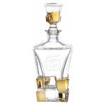 Westgate Golden Cube Crystal Decanter with Logo