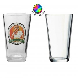 16 Oz. Clear Pint Glass (4 Color Process) with Logo