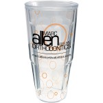 24 Oz. Double Wall Insulated Thermal Tumbler - Clear Insert with Logo