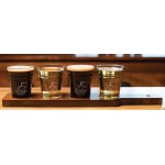 Custom Imprinted 5 Piece Beer Tasting Set w/ 4 Glasses & Serving Board