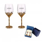 Creative Enamel Wine Glasses Goblet Set Gift Box with Logo