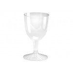 5 Oz. 2-Piece Disposable Plastic Wine Glass Logo Printed