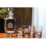 Logo Branded Deluxe Square Decanter (5 Piece Set)