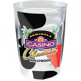 14 Oz. Double Wall Thermal Tumbler - Clear Printed Insert with Logo