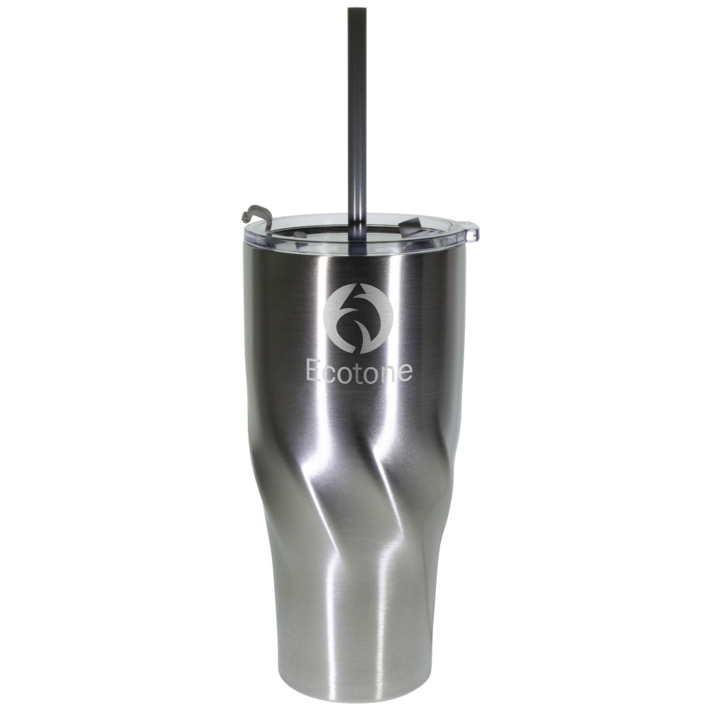 24 oz. Wakita Twisted Vacuum Tumbler Brushed Stainless Steel Custom Printed 24 oz. Wakita Twisted Vacuum Tumbler Brushed Stainless Steel Custom Printed