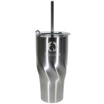 24 oz. Wakita Twisted Vacuum Tumbler Brushed Stainless Steel Custom Printed