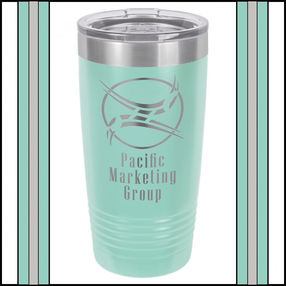 20 oz Teal Stainless Steel Polar Camel Vacuum Insulated Tumbler Logo Printed 20 oz Teal Stainless Steel Polar Camel Vacuum Insulated Tumbler Logo Printed