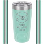 20 oz Teal Stainless Steel Polar Camel Vacuum Insulated Tumbler Logo Printed