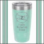 20 oz Teal Stainless Steel Polar Camel Vacuum Insulated Tumbler Logo Printed