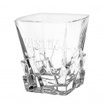 Westgate Crystal Cubed Rocks Glass with Logo