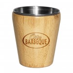 Bamboo and Stainless Steel Shot Glass with Logo