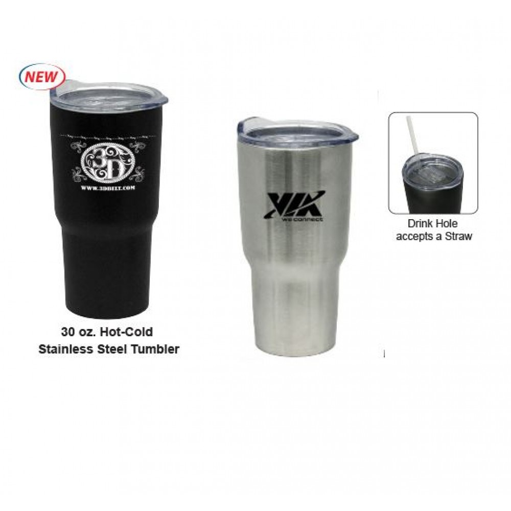 30 Oz. Double Wall Insulated Stainless Tumbler Custom Imprinted 30 Oz. Double Wall Insulated Stainless Tumbler Custom Imprinted