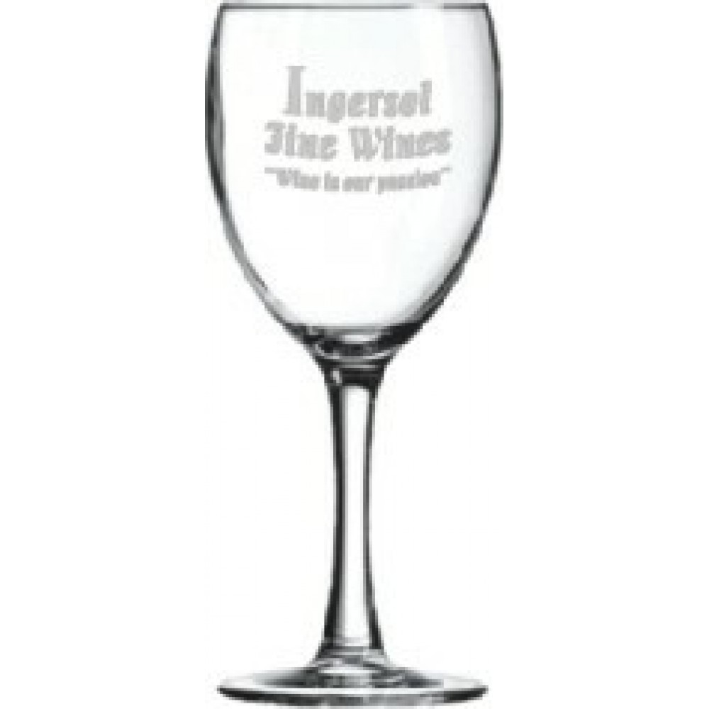 Logo Branded 8 1/2 Oz. Nuance Wine Glass w/Smooth Stem (Screen Printed)