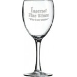 Logo Branded 8 1/2 Oz. Nuance Wine Glass w/Smooth Stem (Screen Printed)