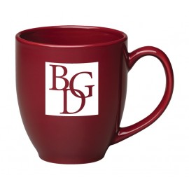 16 oz. Burgundy Bistro Mug with Logo  16 oz. Burgundy Bistro Mug with Logo