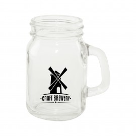 3.7 oz. Mini Mason Jar Shot Glass with Logo  3.7 oz. Mini Mason Jar Shot Glass with Logo
