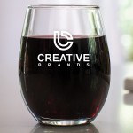 15 Oz. Stemless Wine Glass w/Screen Printed Logo Custom Imprinted