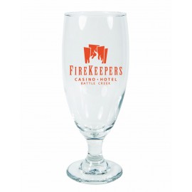 16 Ounce Embassy Footed Pilsner Glass with Logo  16 Ounce Embassy Footed Pilsner Glass with Logo