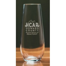 8 1/2 Oz. Harmony Stemless Flute Glass (Set Of 2) with Logo