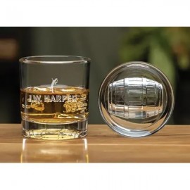 8 Oz. Bourbon Barrel Rocks Glass (Set of 2) with Logo