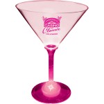 Logo Branded 10 Oz. Martini Glass w/ Light Up Contrast Standard Stem