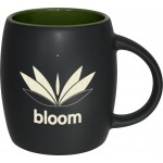 Barrel Two-Tone Matte Mug: Olive (14 Oz.) Custom Imprinted