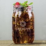 16 Oz. Mason Jar Glass w/Laser Etched Logo Custom Printed