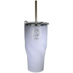 Logo Printed 24 Oz. White Wakita Twisted Vacuum Tumbler White