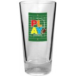 Custom Branded 16 Oz. Embossed Football Pint Glass (4 Color Process)