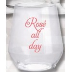 12 Oz. Hard Plastic Stemless Wine Glass Custom Imprinted