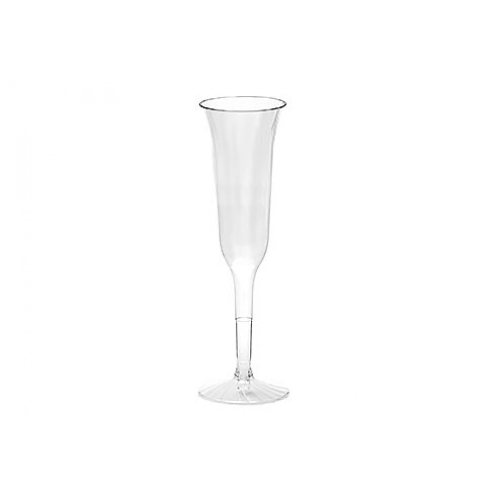 5 Oz. Fluted 2-Piece Plastic Disposable Champagne Flute Logo Printed 5 Oz. Fluted 2-Piece Plastic Disposable Champagne Flute Logo Printed