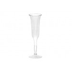 5 Oz. Fluted 2-Piece Plastic Disposable Champagne Flute Logo Printed