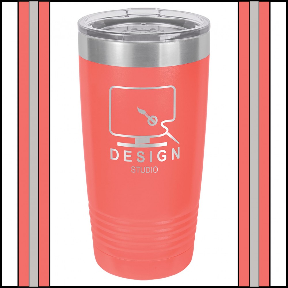 20 oz Coral Stainless Steel Polar Camel Vacuum Insulated Tumbler Logo Printed 20 oz Coral Stainless Steel Polar Camel Vacuum Insulated Tumbler Logo Printed
