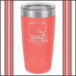 20 oz Coral Stainless Steel Polar Camel Vacuum Insulated Tumbler Logo Printed