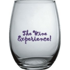 Customized 15oz Stemless White Wine Glass - Dishwasher Resistant - Precision Spot Color
