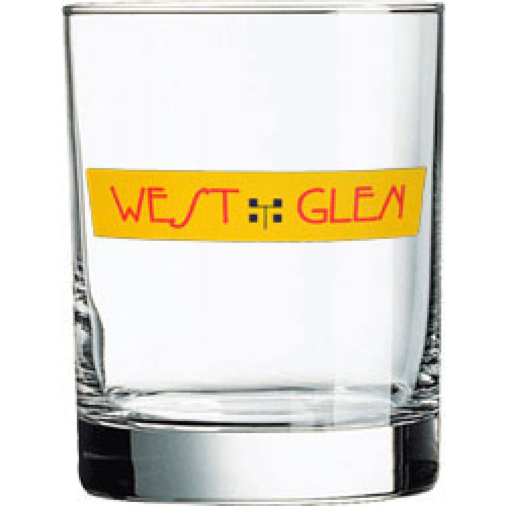 14 Oz. Frosted Double Old Fashioned Glass (Screen Printed) with Logo