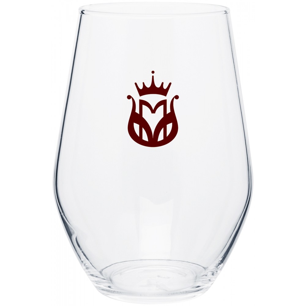 19oz Concerto Stemless Wine Glass (Clear) Custom Imprinted 19oz Concerto Stemless Wine Glass (Clear) Custom Imprinted