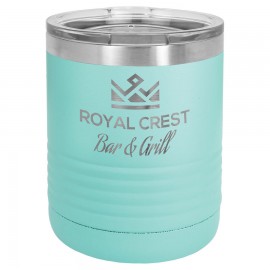 10 oz Teal Stainless Steel Vacuum Insulated Ringneck Tumbler Logo Printed