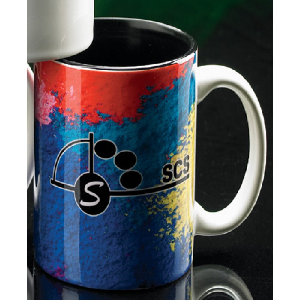 Sublimated Two-Tone Mug Black Inside (15 Oz.) Custom Printed Sublimated Two-Tone Mug Black Inside (15 Oz.) Custom Printed