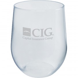 12 Oz. Blow-Molded PVC Plastic Stemless Wine Glass with Logo  12 Oz. Blow-Molded PVC Plastic Stemless Wine Glass with Logo