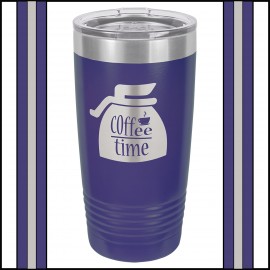 Custom Imprinted 20 oz Purple Stainless Steel Polar Camel Vacuum Insulated Tumbler