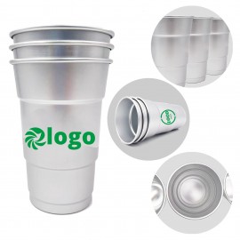 16oz Camping Party Cold Drink Beer Mug Stadium Metal Aluminum Cup with Logo  16oz Camping Party Cold Drink Beer Mug Stadium Metal Aluminum Cup with Logo