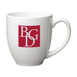 16 oz. White Bistro Mug with Logo