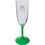 7 Oz. Plastic Standard Stem Champagne Flute with Logo