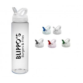 Custom Branded 25 Oz. Translucent PET Sports Bottle w/Flip Up Lid