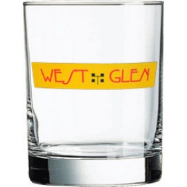 Customized 14 Oz. Clear Double Old Fashioned Glass - Dishwasher Resistant - Precision Spot Color