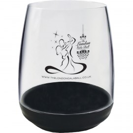 Logo Branded 8 Oz. Stemless Plastic Wine Glass